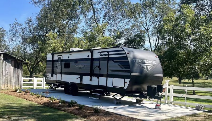 Camper in a Pecan Grove